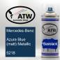 Preview: Mercedes-Benz, Azure Blue (matt) Metallic, 5218: 400ml Sprühdose, von ATW Autoteile West.